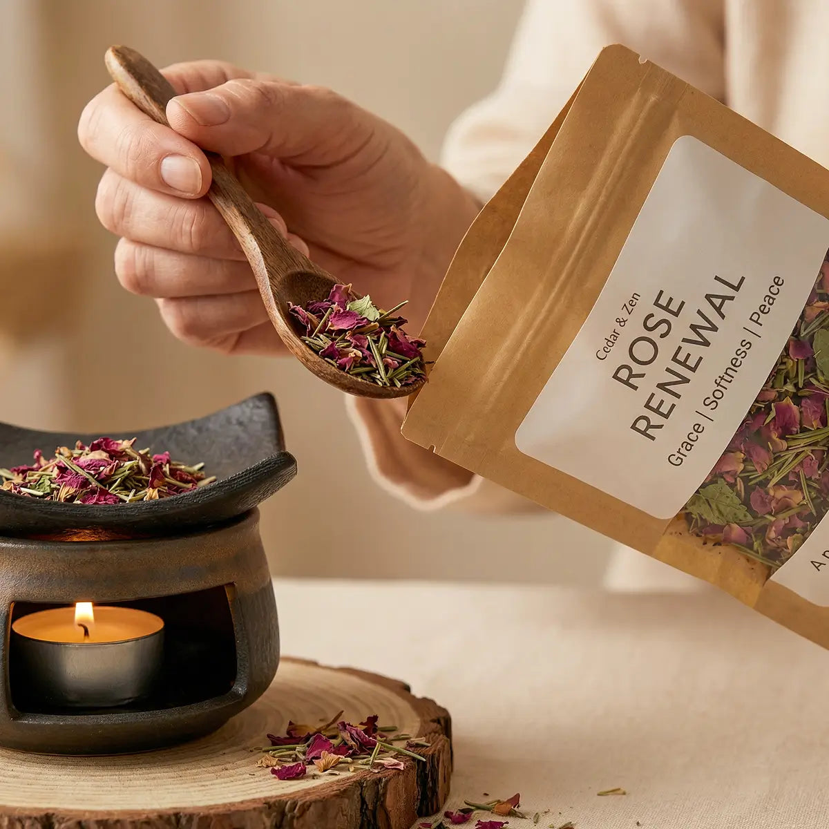 Nature’s Aromatherapy Rose Renewal Herbal Bundle (Self Care Edition)