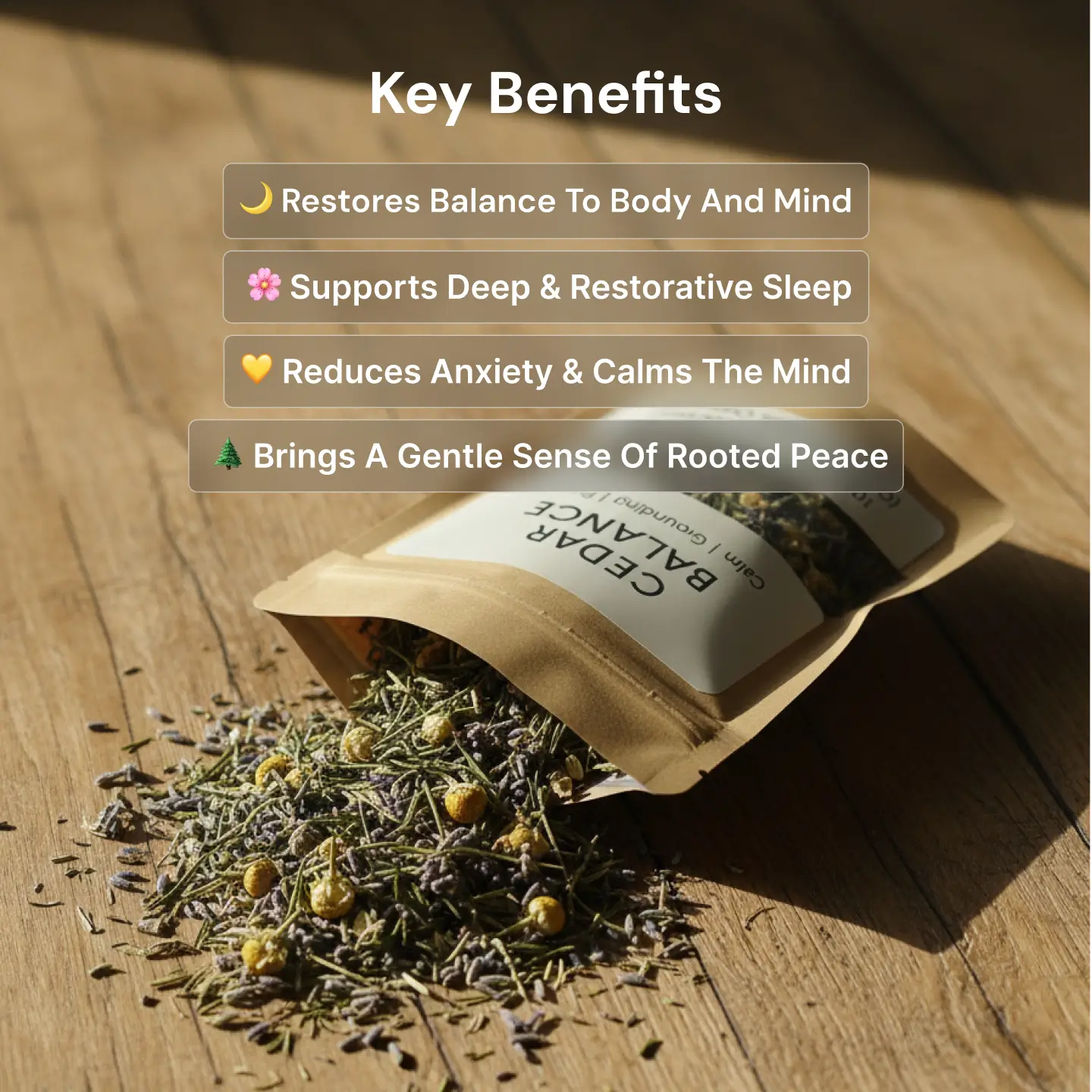 Cedar Balance Herbal Blend (Calm & Grounding)