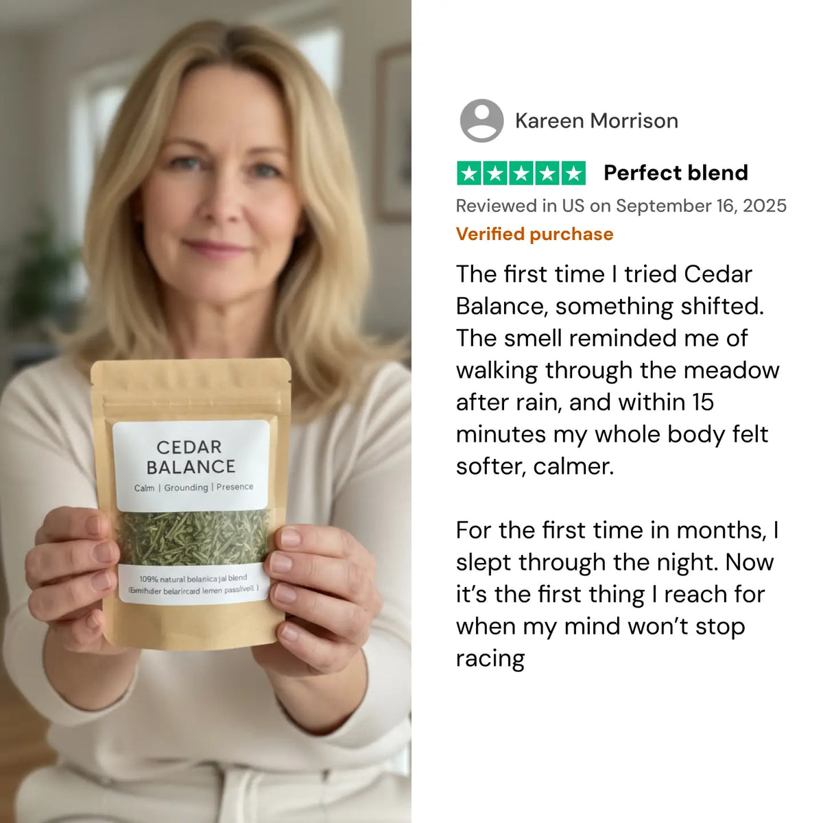 Cedar Balance Herbal Blend (Calm & Grounding)