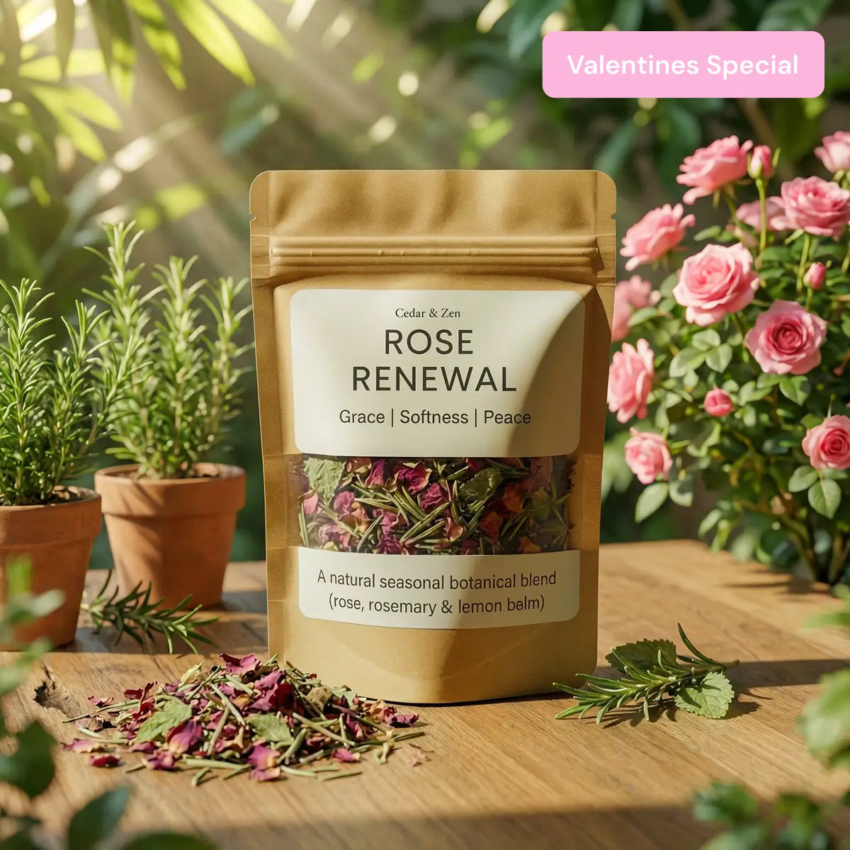Rose Renewal Botanical Blend - Rose, Rosemary & Lemon Balm