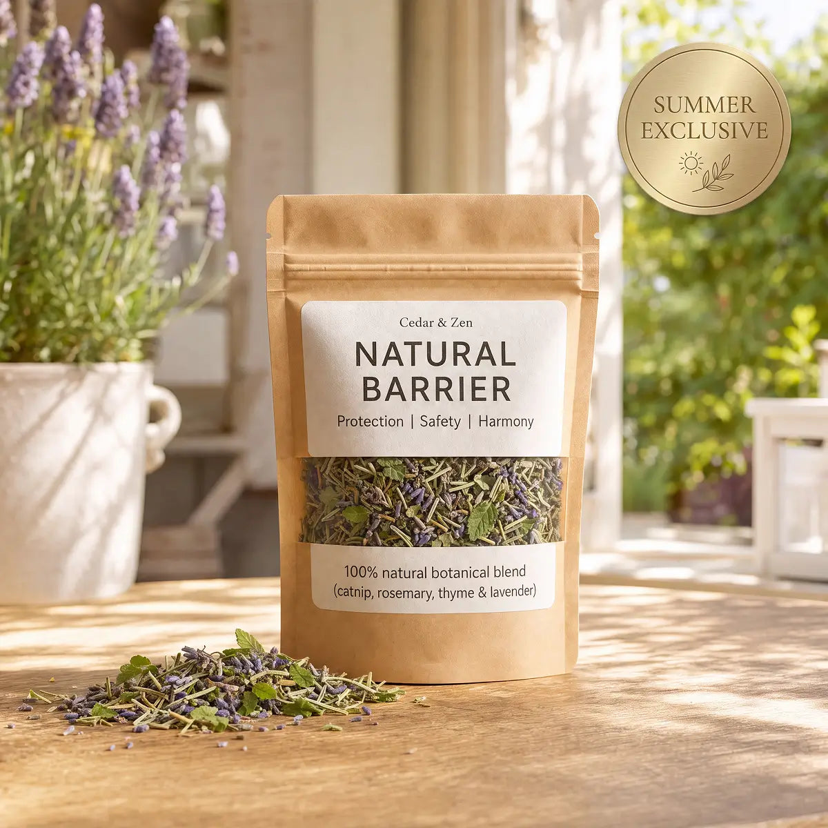Natural Barrier Botanical Blend - Catnip, Rosemary, Thyme & Lavender